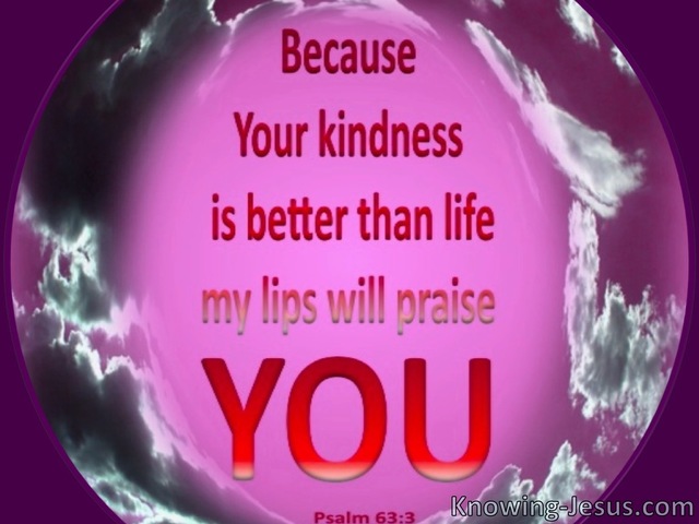 Psalm 63:3 I Will Praise You (pink)